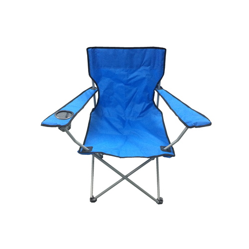Camping Chair with Cup Holder in Blue and Black