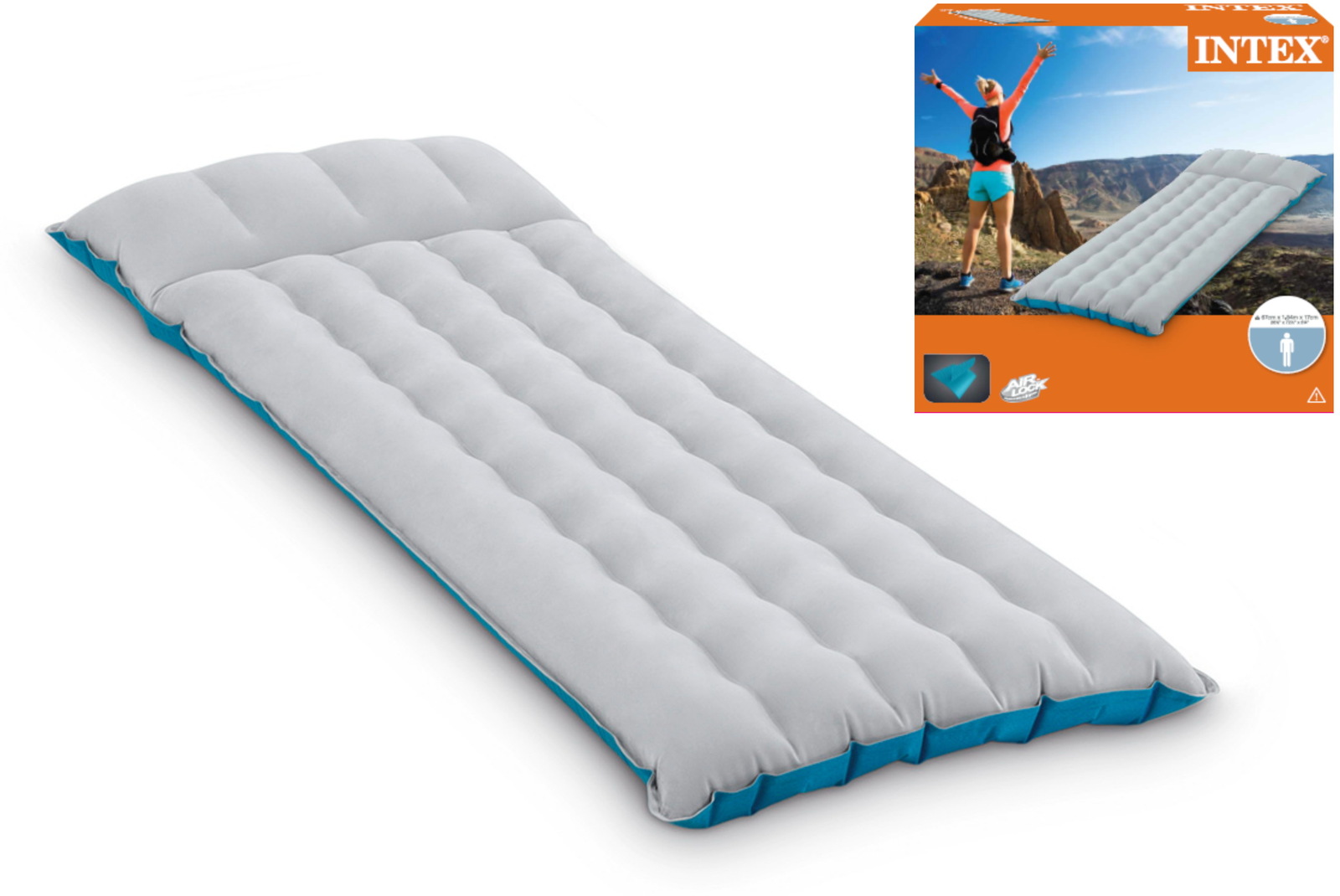 intex inflatable fabric camping air mattress