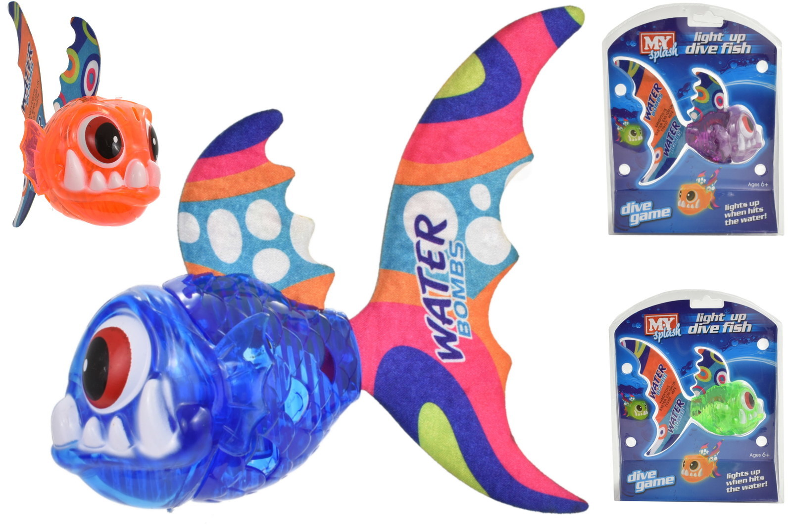 M.Y Splash Kids Childrens Light Up Dive Fish Pool Toy 
