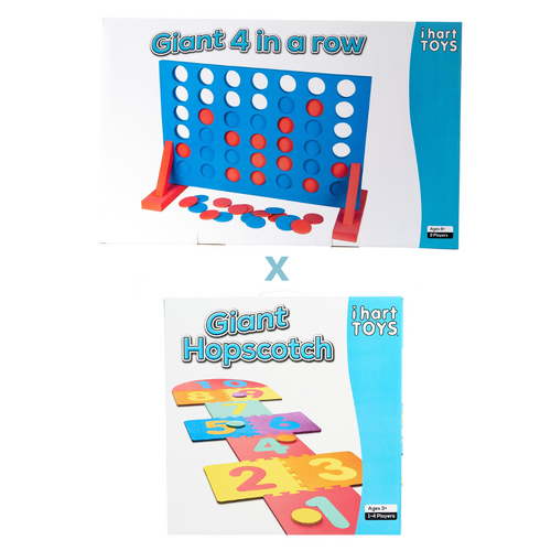 Giant 4 in a Row and Hopscotch Bundle Pack