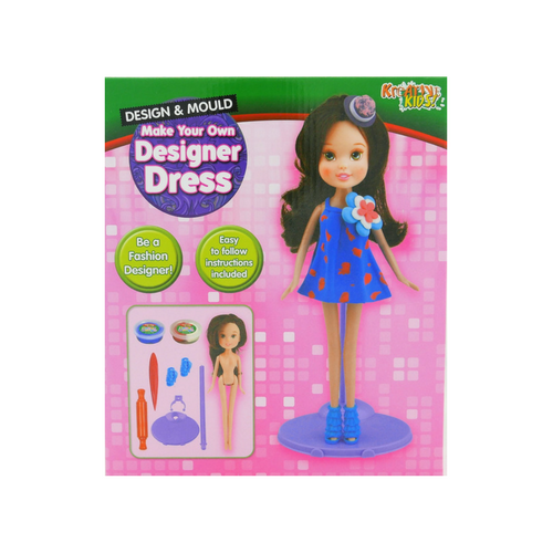 Make Your Own Designer Dress Doll in Blue