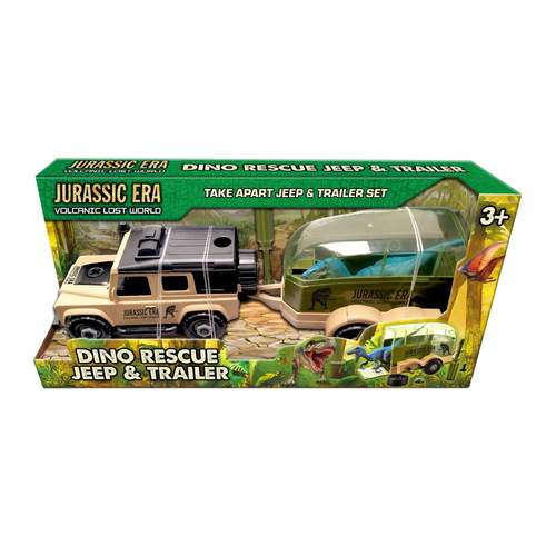 Dino Rescue Team Vehicle And Dino Box Trailer