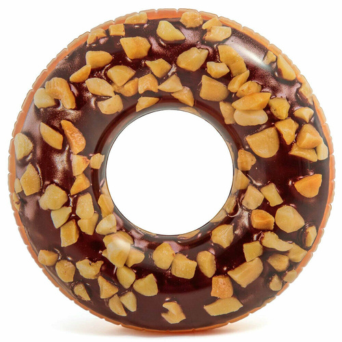 Chocolate & Nuts Donut Tube Pool Float