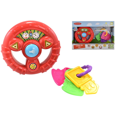Infunbebe Baby Combo Car Wheel & Rattle Keys Play Set