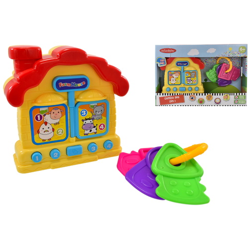 Infunbebe Baby Combo Farm House & Rattle Keys Play Set