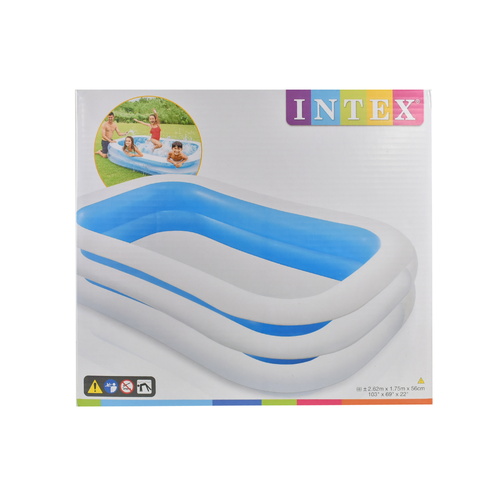 Intex Swim Centre Ring Family Inflatable Pool - 2.62m x 1.75m x 56cm