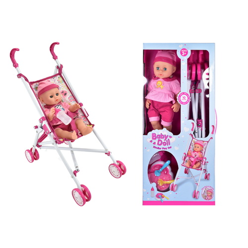 Baby Doll Stroller Playset