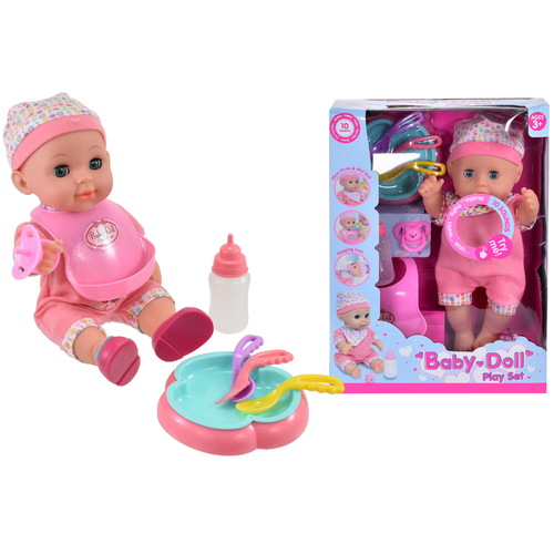 Baby Doll With Drink Bottle and Food Bowl inc. Sound