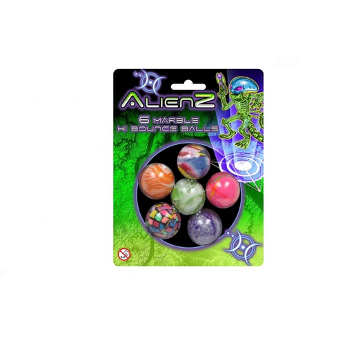 6 Marble Hi Bouncy Balls