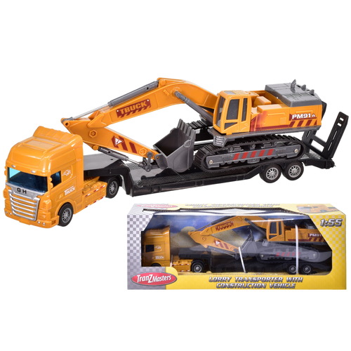 Lorry Transporter With Digger