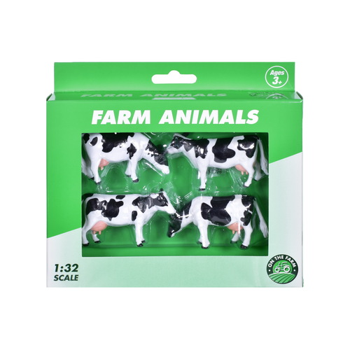 Farm Animals 4pc Cows 1:32sc 