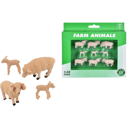 Farm Animals Sheep/Lamb Collection 9pcs 1:32sc