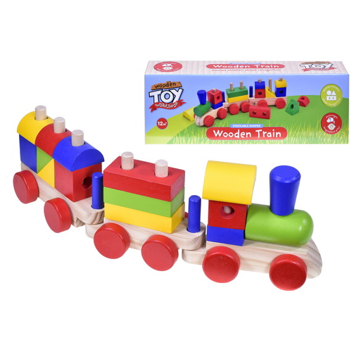 Wooden Blocks Train Set