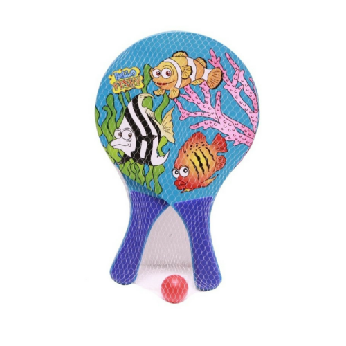 Wooden Beach Bat Paddles in Blue