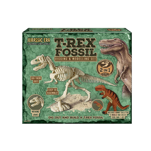 T-Rex Fossil Digging and Modelling Set (2 in 1)