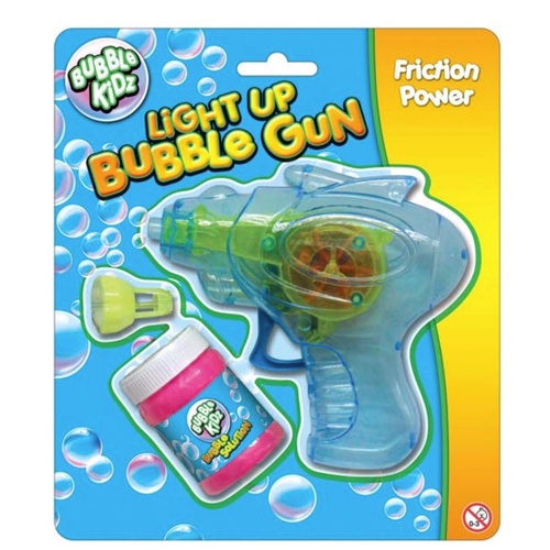 Light Up Friction Bubble Gun