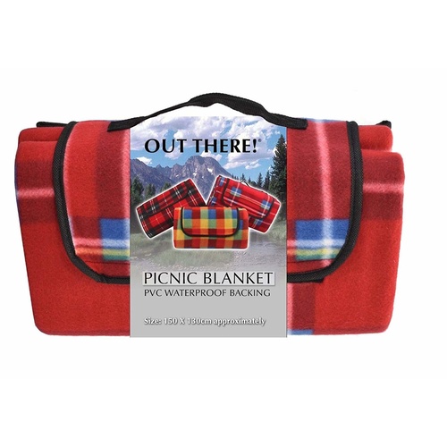 Waterproof Fleece Picnic Blanket 1.5m x 1.3m