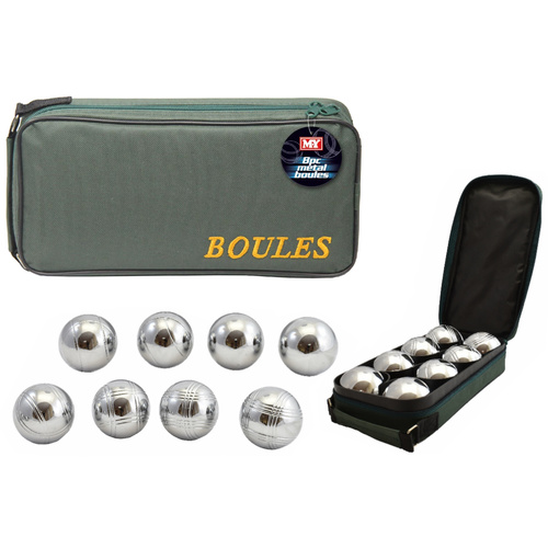 Metal Boule Bocce 8 Ball Set