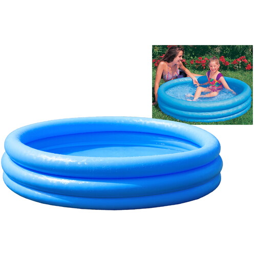Intex 3 Ring Inflatable Pool Crystal Blue (1.14m x 25cm)
