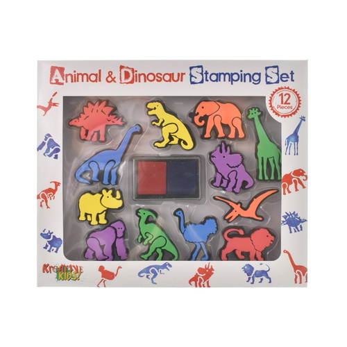Animal & Dinosaur Stamping Set (12 Pieces)