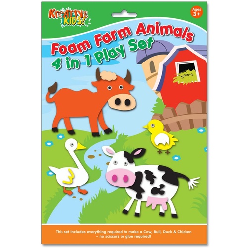Foam Farm Animals 4 in 1 Play Set