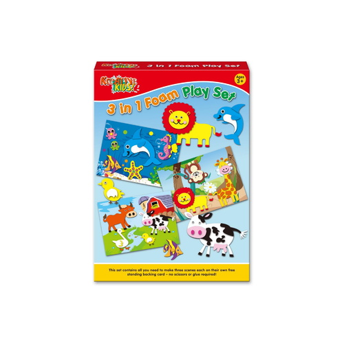 3 in 1 Foam Animals Play Set