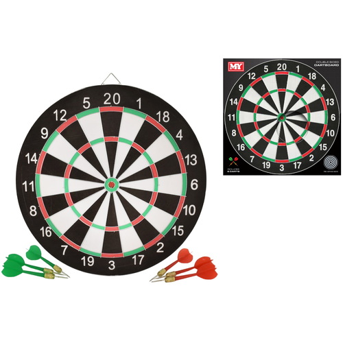 Dartboard with 6 Darts