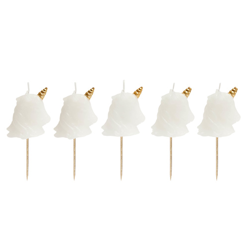 Unicorn Cake Candles (Set of 5)