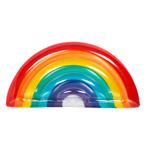 Giant Rainbow Luxe Lie-On Pool Float