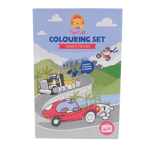 Cars & Trucks Colouring Set